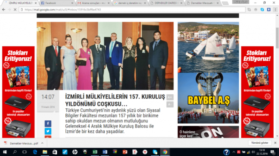 İZMİRLİ MÜLKİYELİLERİN 157. KURULUŞ YILDÖNÜMÜ COŞKUSU…