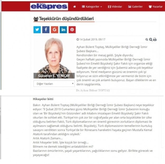 Teşekkürün düşündürdükleri...