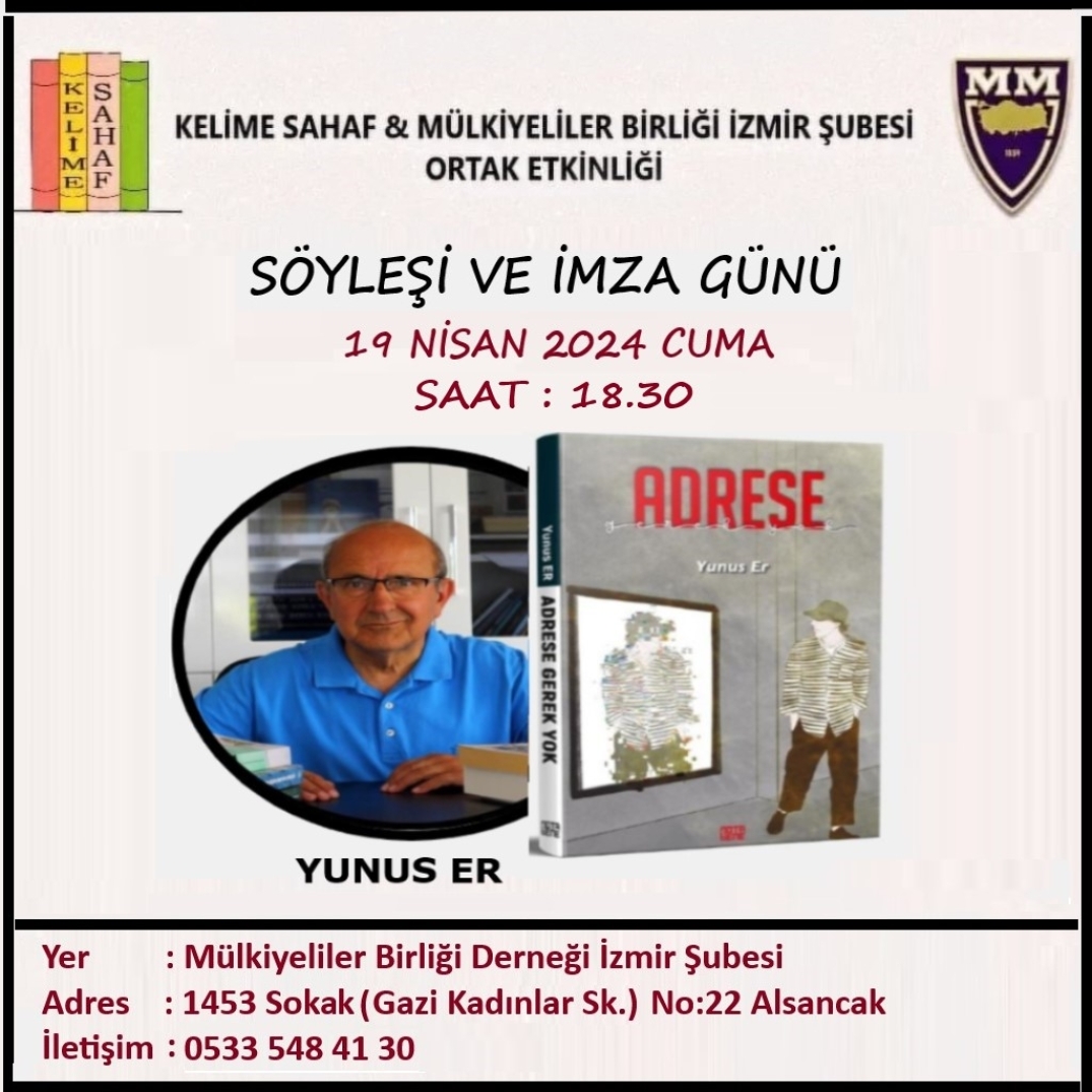 Yunus Er Söyleşi ve İmza Günü